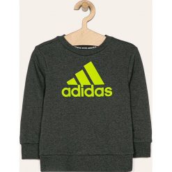 Adidas Performance - Bluza dziecięca 104-176 cm. Szare bluzy chłopięce adidas Performance, z nadrukiem, z elastanu, bez rękawów, bez kaptura. Za 159,90 zł.