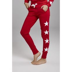 Cardio Bunny - Spodnie Jenny. Czerwone spodnie damskie Cardio Bunny, l, z nadrukiem, z elastanu. W wyprzedaży za 79,90 zł.