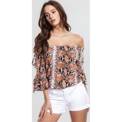 Camelowa Bluzka Belearn. Brązowe bluzki damskie other, xl, bez wzorów, bez kołnierzyka, z krótkim rękawem. Za 69,99 zł.