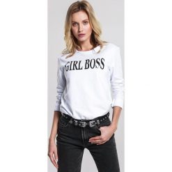 Biało-Czarna Bluza Girl Rule. Białe bluzy damskie Renee, uniwersalny, bez wzorów, z tkaniny, bez rękawów, bez kaptura. Za 99,99 zł.