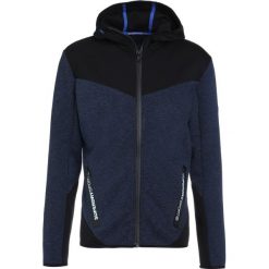 Superdry GYM TECH BLOCKED ZIPHOOD Bluza rozpinana midnight navy marl/black. Niebieskie kardigany męskie Superdry, xs, z bawełny. W wyprzedaży za 343,20 zł.