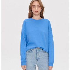 Bluza z bawełny organicznej - Niebieski. Niebieskie bluzy damskie House, s, bez wzorów, z bawełny, bez kołnierzyka, bez rękawów, bez kaptura. Za 79,99 zł.