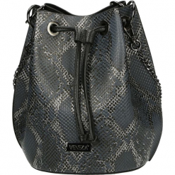 Torba - 100-54G-O N-G. Szare torebki klasyczne damskie Venezia, ze skóry. Za 329,00 zł.