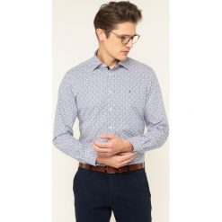 Koszula Tommy Hilfiger Tailored Floral Print Classic TT0TT06464. Niebieskie koszule męskie Tommy Hilfiger Tailored, m, bez wzorów, z bawełny, biznesowe, bez kołnierzyka, bez rękawów. W wyprzedaży za 199,00 zł.