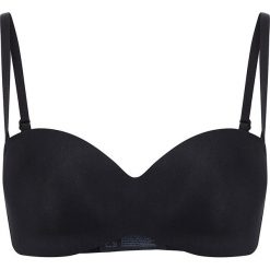Biustonosz w kolorze czarnym. Czarne biustonosze Skiny Women & Men, z haftami. W wyprzedaży za 42,95 zł.