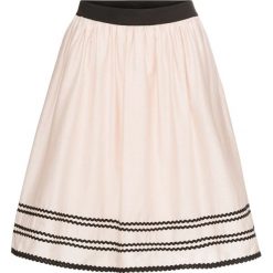 Spódnica bonprix beżowo-czarny. Brązowe spódniczki damskie bonprix, w paski, z tkaniny. Za 84,99 zł.
