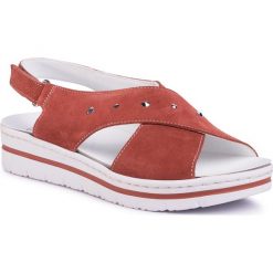 Sandały SCHOLL - Valentina Cross F27855 1053 380 Rust. Czerwone klapki damskie Scholl, bez wzorów, ze skóry, bez obcasa. W wyprzedaży za 259,00 zł.