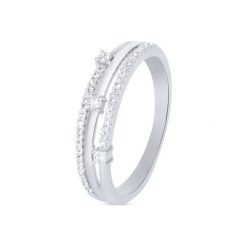 Zjawiskowy Złoty Pierścionek - złoto 585, Diament 0,12ct. Żółte pierścionki damskie W.KRUK, z diamentem, złote. Za 1990,00 zł.