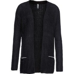 Kardigan bonprix czarny. Czarne swetry damskie bonprix, bez wzorów. Za 34,99 zł.
