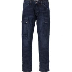 Dżinsy ze stretchem Slim Fit Straight bonprix ciemnoniebieski "stone used". Niebieskie jeansy męskie regular bonprix, z jeansu. Za 79,99 zł.