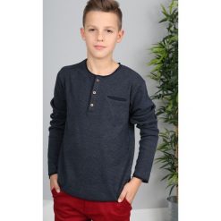 Granatowa Bluzka NDZ8140. Czarne t-shirty chłopięce Fasardi, bez wzorów, bez rękawów. Za 39,00 zł.