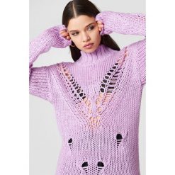 Golfy damskie: Glamorous Dzianinowy golf – Purple