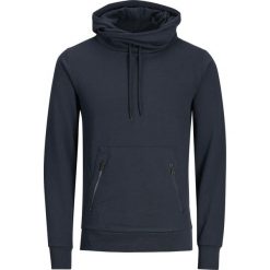 Bluza z kapturem. Szare bluzy męskie rozpinane marki Jack & Jones, l, z bawełny, z długim rękawem, długie, z kapturem. Za 141,08 zł.