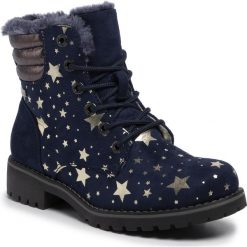 Trapery NELLI BLU - CS722-56 Navy. Niebieskie śniegowce dziewczęce Nelli Blu, bez zapięcia. Za 119,99 zł.