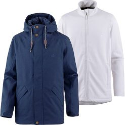 Parka funkcyjna 3w1 w kolorze granatowo-białym. Niebieskie parki męskie OCK, s, z materiału. W wyprzedaży za 215,95 zł.