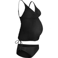 Tankini ciążowe (2 części) bonprix czarny. Czarne stroje kąpielowe ciążowe bonprix, bez wzorów. Za 99,98 zł.
