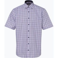 Eterna Modern Fit - Koszula męska – niewymagająca prasowania, niebieski. Niebieskie koszule męskie Eterna Modern Fit, m, w kratkę, z bawełny, klasyczne, z klasycznym kołnierzykiem, z krótkim rękawem. Za 249,95 zł.