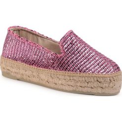 Espadryle MANEBI - Slippers D F 0.3 D0 Fucsia. Różowe espadryle damskie Manebi, bez wzorów, ze skóry, bez obcasa, na koturnie. W wyprzedaży za 349,00 zł.