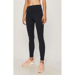 Adidas - Legginsy. Niebieskie spodnie damskie Adidas, s, z nadrukiem, z elastanu. Za 119,90 zł.