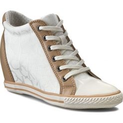 Sneakersy CALVIN KLEIN JEANS - Vero RE9258 White/Natu. Brązowe półbuty damskie Calvin Klein Jeans, z jeansu. W wyprzedaży za 289,00 zł.