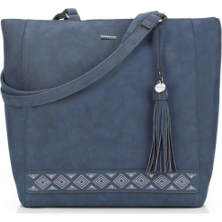 Torebka damska 87-4Y-700-7. Niebieskie shopper bag damskie Wittchen, z aplikacjami, na ramię, zdobione. Za 129,00 zł.