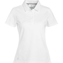 Adidas Golf ULTIMATE365 SHORT SLEEVE Koszulka polo white. Białe topy sportowe damskie marki adidas Golf, s, z elastanu, z golfem. Za 209,00 zł.