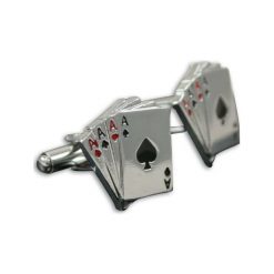 Spinki do Mankietów - CZTERY ASY, Karty, Poker SPMALT0081. Spinki do mankietów męskie Alties, z mosiądzu. Za 45,00 zł.