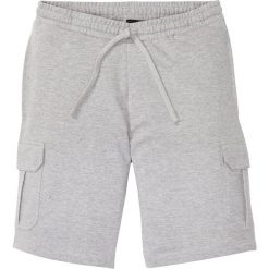 Bermudy bojówki dresowe bonprix jasnoszary melanż. Szare spodenki i szorty męskie bonprix, xxl, bez wzorów, z dresówki. Za 64,99 zł.