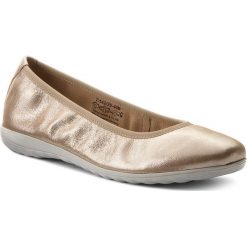 Baleriny CAPRICE - 9-22142-20 Beige Glitter 409. Żółte klasyczne baleriny damskie Caprice, bez wzorów, ze skóry, bez obcasa. W wyprzedaży za 139,00 zł.