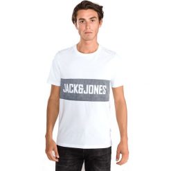 Jack & Jones Poul Koszulka Biały. Białe podkoszulki męskie Jack & Jones, l, z nadrukiem, z bawełny, z krótkim rękawem. Za 80,95 zł.