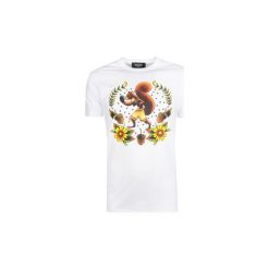 T-shirty z krótkim rękawem Dsquared S7GD0312. Białe t-shirty męskie Dsquared, s, bez wzorów, bez kołnierzyka, krótkie. Za 489,00 zł.