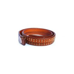 Bransoletka Natural Leather. Czerwone bransoletki damskie Moderntime, ze skóry, metalowe. Za 39,20 zł.