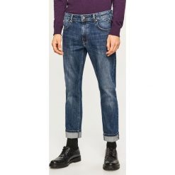 Jeansy slim fit - Selvedge Denim - Granatowy. Niebieskie jeansy męskie relaxed fit marki KIPSTA, z materiału, młodzieżowe. Za 169,99 zł.