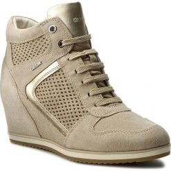 Sneakersy GEOX - D Illusion B D7254B 022AJ CH62L Lt Taupe/Lt Gold. Brązowe sneakersy damskie Geox, ze skóry. W wyprzedaży za 379,00 zł.