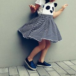 Sukienki dziewczęce: Sukienka z szelkami Panda