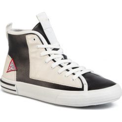 Sneakersy GUESS - Nettuno Hi FM6NTH LEA12 BLKWH. Czarne sneakersy męskie Guess, na co dzień, z aplikacjami, ze skóry ekologicznej, bez zapięcia. W wyprzedaży za 339,00 zł.