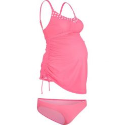 Tankini ciążowe (2 części) bonprix łososiowy. Pomarańczowe stroje kąpielowe ciążowe bonprix, bez wzorów. Za 109,98 zł.