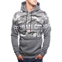 Bluza męska z kapturem grafitowa Recea. Szare bluzy męskie Recea, xl, bez wzorów, z bawełny, z kapturem, bez rękawów, z kapturem. Za 59,49 zł.
