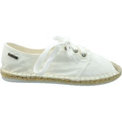 Espadryle damskie BIG STAR DD274590, Kolor biały. Białe espadryle damskie BIG STAR, bez wzorów, bez obcasa. Za 79,99 zł.