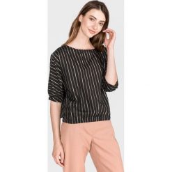 TWINSET Top Czarny. Czarne bluzki damskie Twinset, s, w paski, z elastanu, bez kołnierzyka. Za 728,95 zł.
