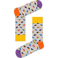 Happy Socks - Skarpetki Brick. Czarne skarpetki damskie marki Happy Socks, z elastanu. W wyprzedaży za 29,90 zł.