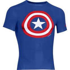 Under Armour Koszulka męska Alter Ego Transform Yourself Captain America niebieska r. M (1244399-402). Szare koszulki sportowe męskie marki Under Armour, z elastanu, sportowe. Za 139,00 zł.