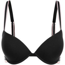 Biustonosz push-up Emporio Armani Underwear 162394 9P217 00020. Czarne biustonosze Emporio Armani Underwear, bez wzorów, z elastanu. W wyprzedaży za 149,00 zł.