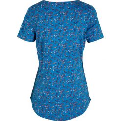 Shirt bawełniany "henley", krótki rękaw bonprix lodowy niebieski w kwiaty. Niebieskie koszulki damskie bonprix, w kwiaty, z bawełny, bez kołnierzyka, z krótkim rękawem. Za 49,99 zł.