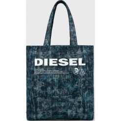 Diesel - Torebka. Niebieskie torebki klasyczne damskie marki Diesel, z bawełny, na ramię, duże. Za 579,90 zł.