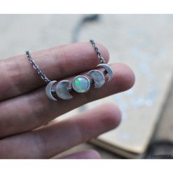 Fazy księżyca, przepiękny opal. Kolie damskie Pakamera, z opalem. Za 299,00 zł.