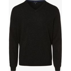 Andrew James - Sweter męski z czystego kaszmiru, szary. Szare swetry męskie Andrew James, m, bez wzorów, z kaszmiru, z dekoltem w serek, bez kaptura. Za 599,95 zł.
