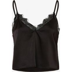 NA-KD - Top damski, czarny. Czarne topy damskie NA-KD, bez wzorów, z satyny, bez kołnierzyka. Za 89,95 zł.