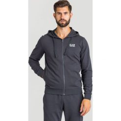 BLUZA EA7 EMPORIO ARMANI. Szare bluzy męskie m, z aplikacjami, z bawełny, z kapturem. Za 439,00 zł.