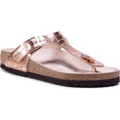 Japonki BIRKENSTOCK - Gizeh Bs 1016050 Gator Gleam Copper. Żółte klapki damskie Birkenstock, bez wzorów, ze skóry ekologicznej, bez obcasa. Za 299,00 zł.
